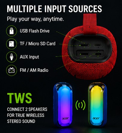 ACER RBG Bluetooth Speaker view 5