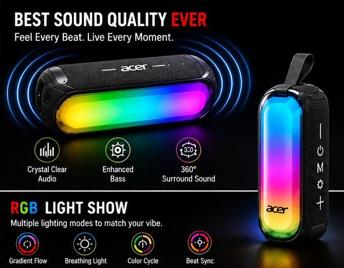 ACER RBG Bluetooth Speaker view 9
