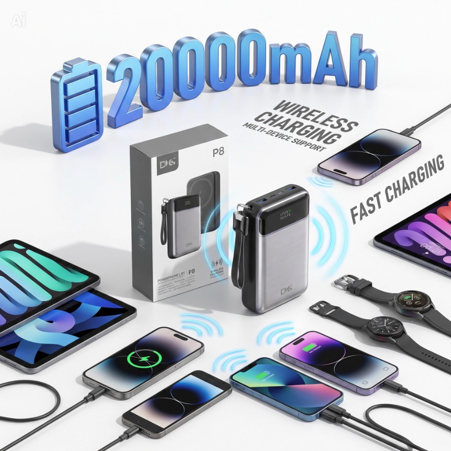 Magnetic Wireless power bank view 2