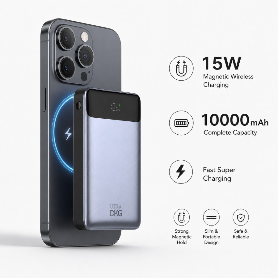 Magnetic Wireless power bank view 3