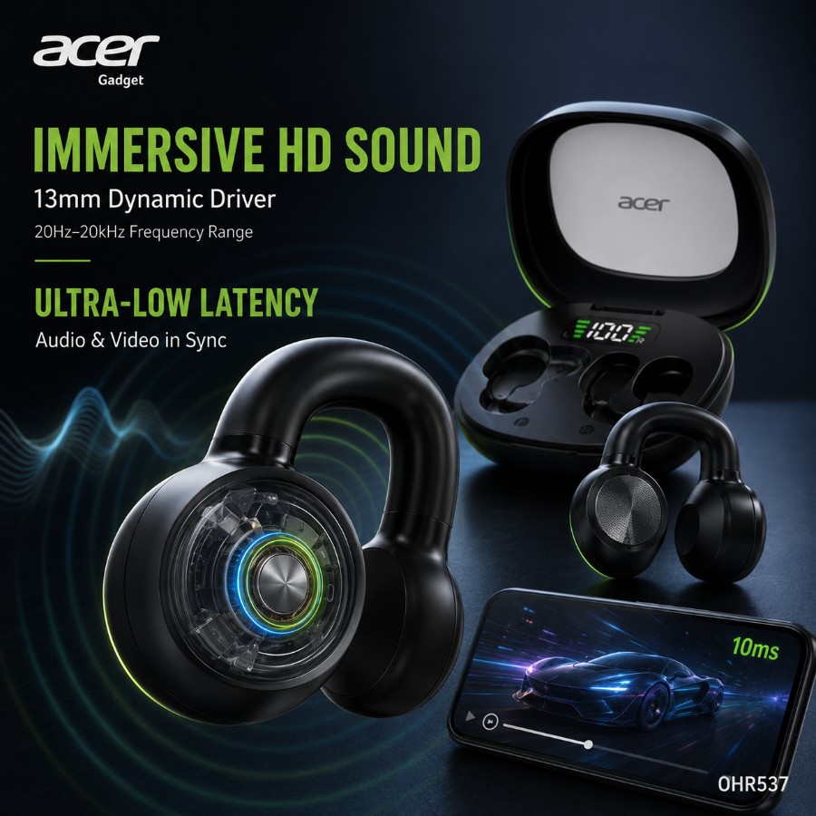 Ergonomic fitting Acer ANC/ENC  Active Earbud