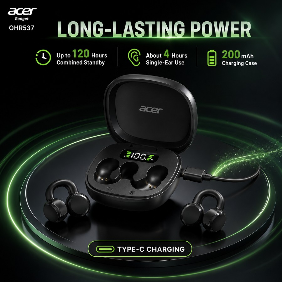 Ergonomic fitting Acer ANC/ENC  Active Earbud view 4