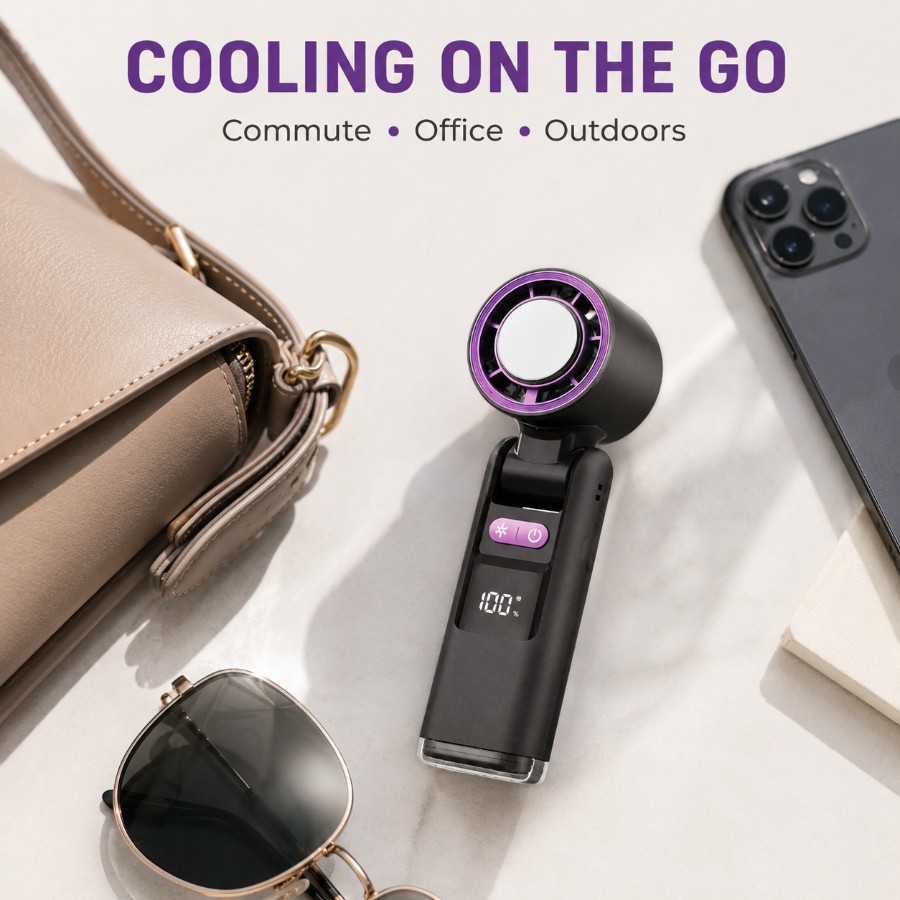 Handheld Portable ICE-Cooling Fan