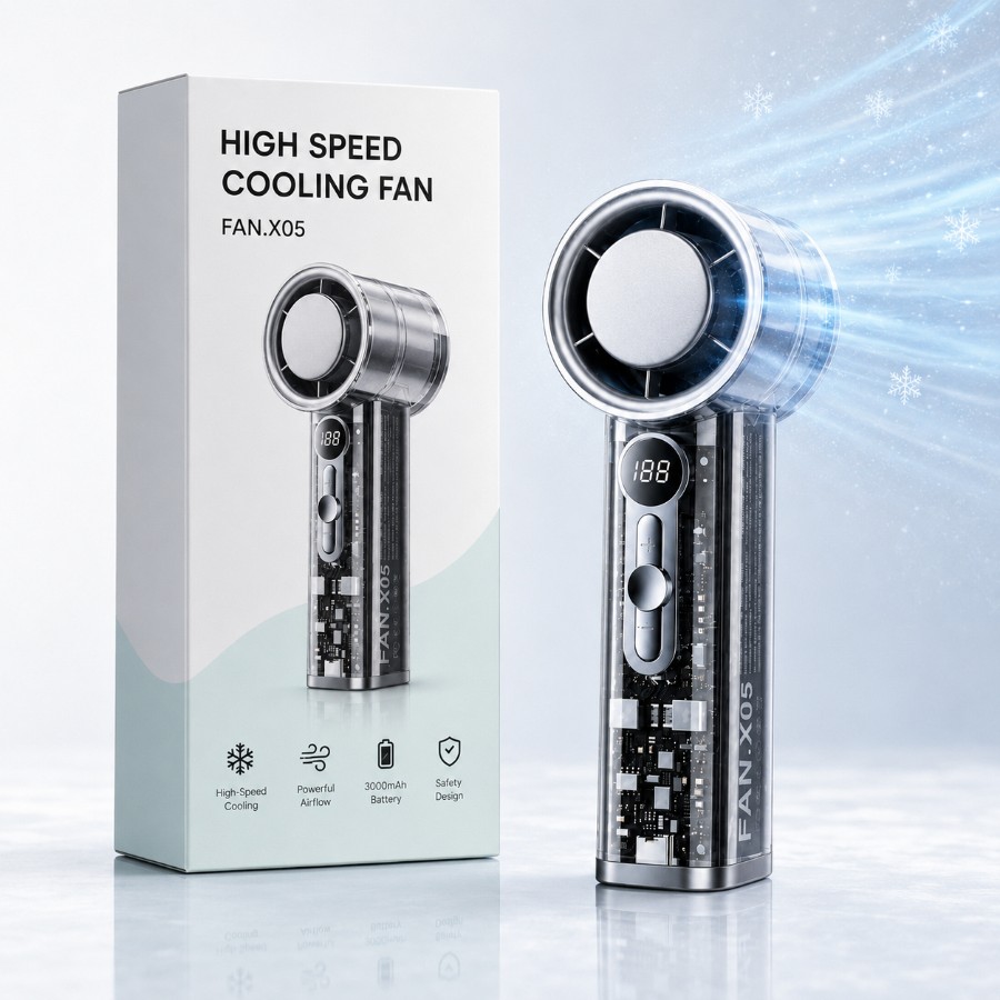 Handheld Portable ICE-Cooling Fan view 5