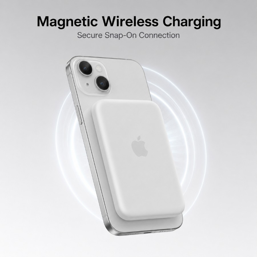 Apple 10000mAh Magnetic Wireless power bank view 6