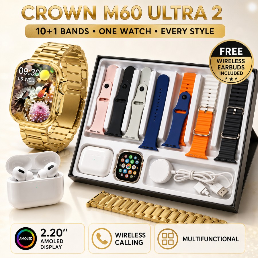 Ultra 2 Smart Watch 7 in 2 Plus Earbuds