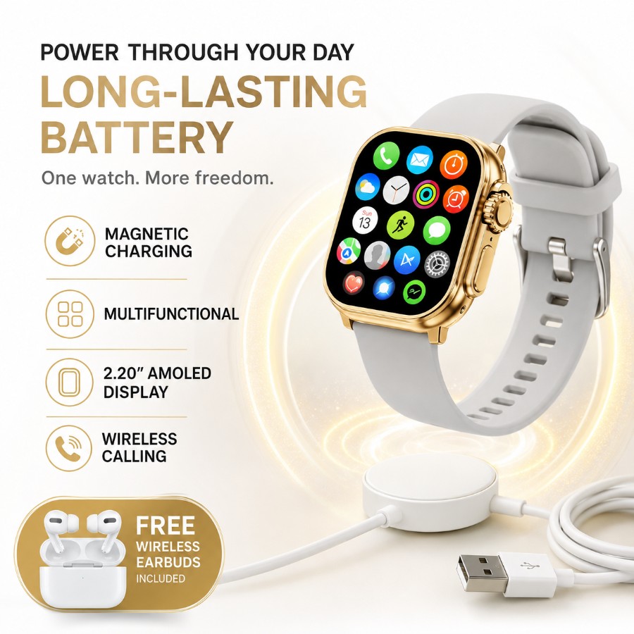 Ultra 2 Smart Watch 7 in 2 Plus Earbuds view 2