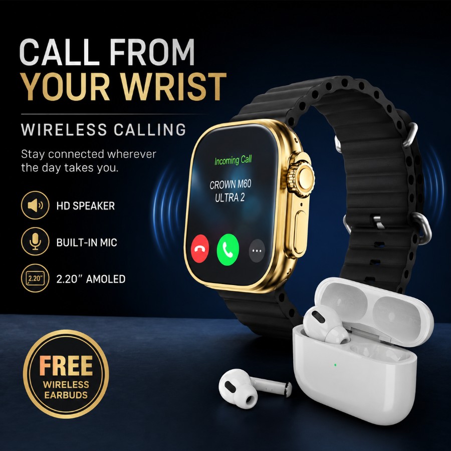 Ultra 2 Smart Watch 7 in 2 Plus Earbuds view 4