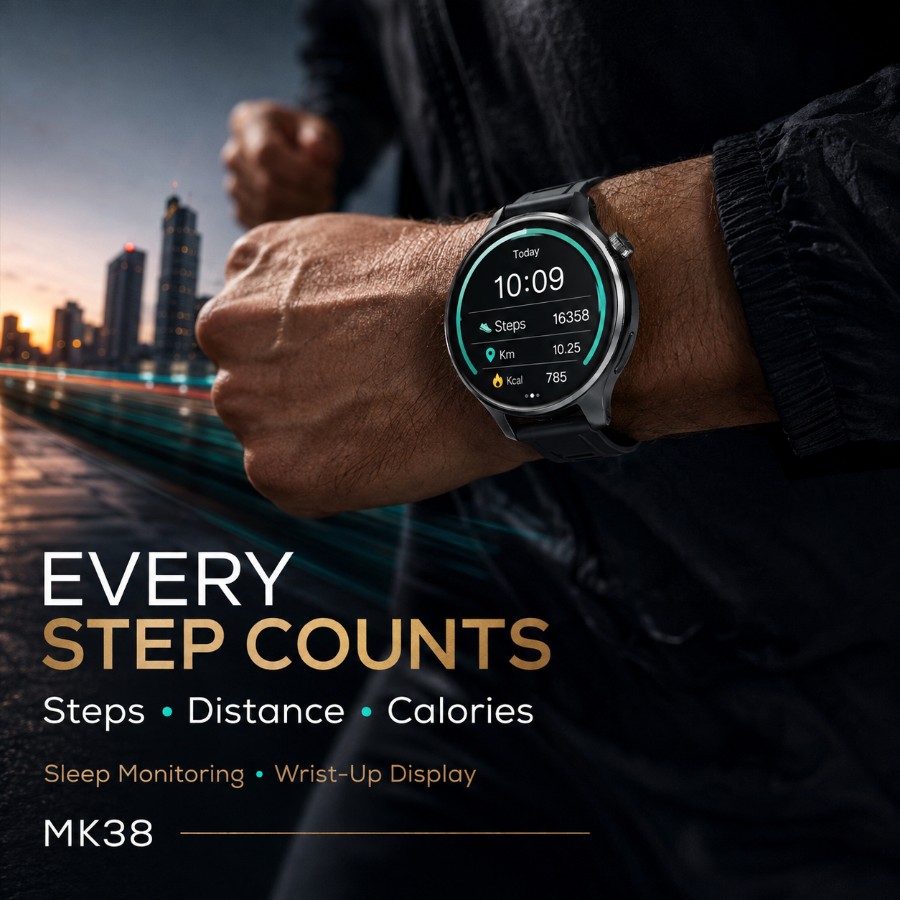Curved AMOLED Smartwatch with 3 Premium Straps view 4