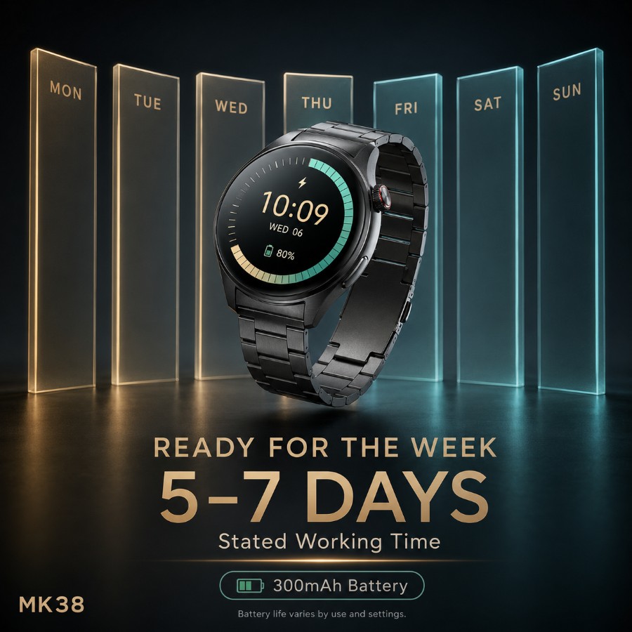 Curved AMOLED Smartwatch with 3 Premium Straps view 5